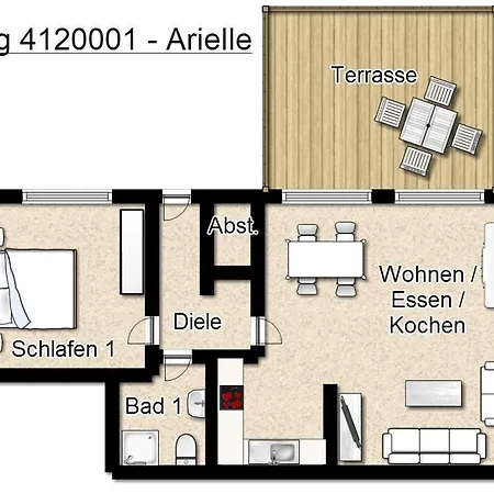 Haus Dunenrose Ferienwohnung Arielle *